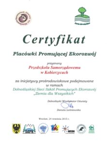 eko cert 221x300 - Nasze sukcesy