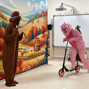 Teatrzyk ” Bajka o śwince co o powietrze nie dbała”