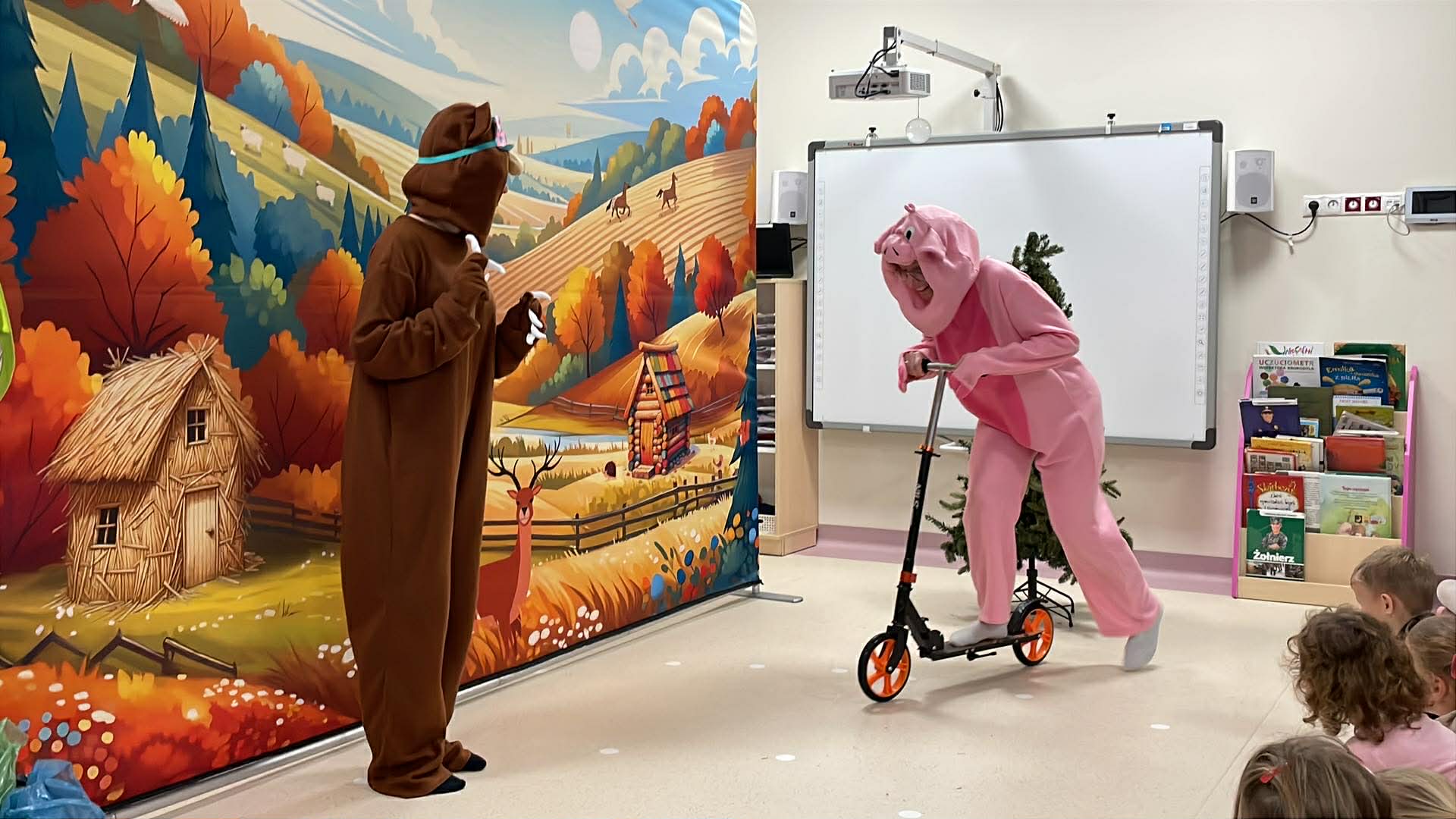 Teatrzyk ” Bajka o śwince co o powietrze nie dbała”